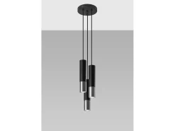 Lampadario a sospensione Cluster Drop Nero, Cromo GU10 Lámpara colgante Cluster Drop Negro, Cromo GU10
