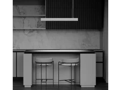 Lampadario A Sospensione Moderno Points Alluminio Bianco Luce Led Integrato 40W