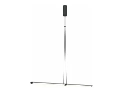 Lampadario A Sospensione Moderno Supersymmetry Alluminio Nero 1 Luce Led 18W