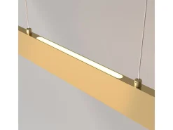 Lampadario A Sospensione Moderno Step Metallo Oro Luce Led Integrato 30W