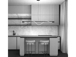 Lampadario A Sospensione Moderno Tau Alluminio Oro Luce Led 21W