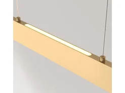 Lampadario A Sospensione Moderno Step Metallo Oro Luce Led Integrato 23W Calda