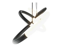 Lampadario A Sospensione Moderno Node Metallo Nero 4 Luci Led 40W