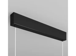 Lampadario A Sospensione Moderno Step Metallo Nero Luce Led Integrato 23W Fredda