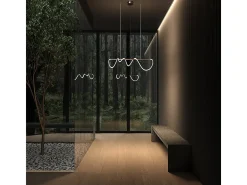Lampadario A Sospensione Moderno Tau Alluminio Oro 1 Luce Led 30W