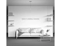 Lampadario A Sospensione Moderno Tau Alluminio Oro 1 Luce Led 30W