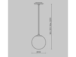 Lampadario A Sospensione Moderno Luna Alluminio Nero Luce Led Integrato 5W