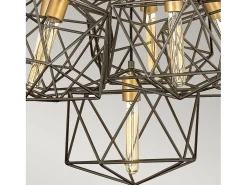 Lampadario Classico Astrid Acciaio Bronzo Metallico Opaco Oro Deluxe 11 Luce E27
