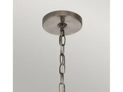 Lampadario Classico Karlee Acciaio Peltro Classico Cristallo 9 Luci E14