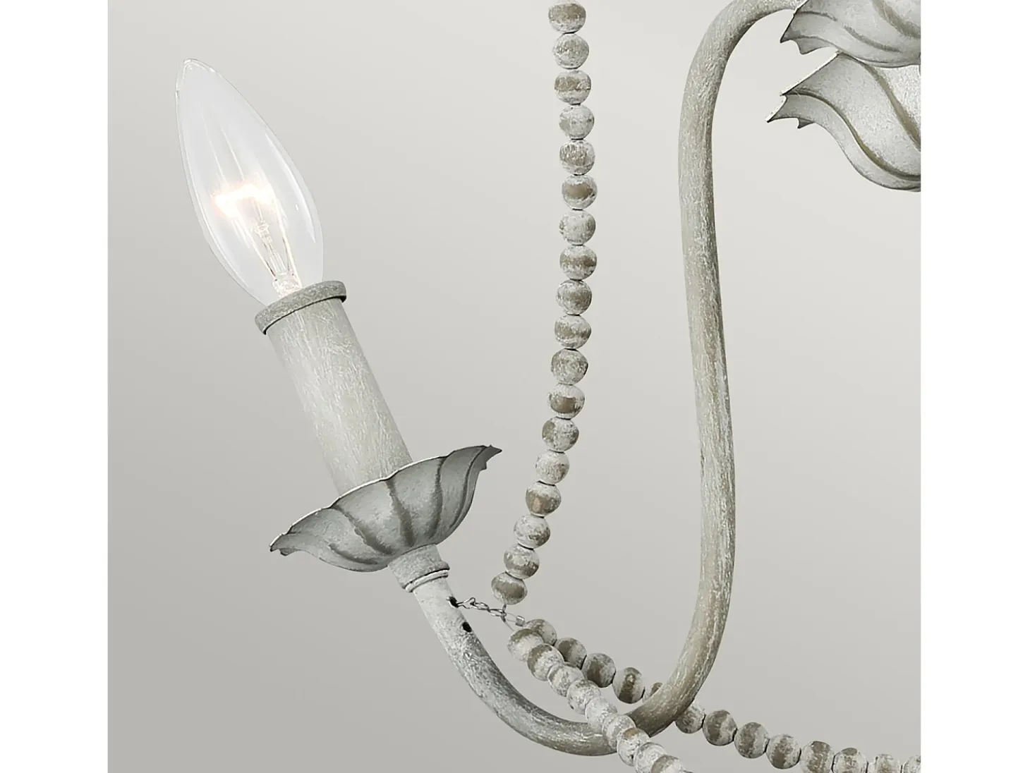 Lampadario Classico Maryville Acciaio Grigio Slavato Legno 3 Luci E14