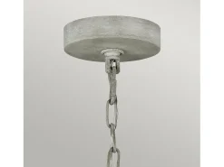 Lampadario Classico Maryville Acciaio Grigio Slavato Legno 3 Luci E14