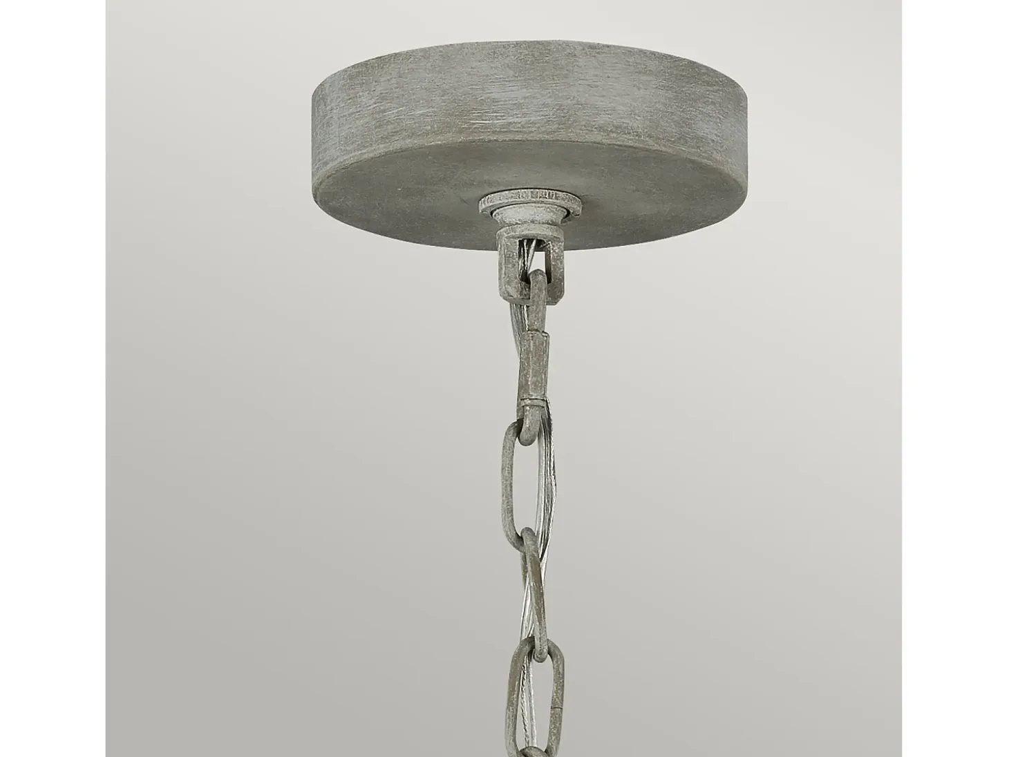 Lampadario Classico Maryville Acciaio Grigio Slavato Legno 9 Luci E14
