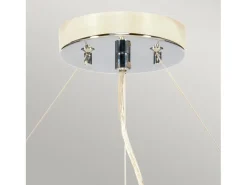 Lampadario Contemporaneo Pearce Acciaio Cromo Lucido 5 Luci E27