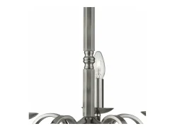 Lampadario Contemporaneo Richmond Acciaio Argento 5 Luci E14