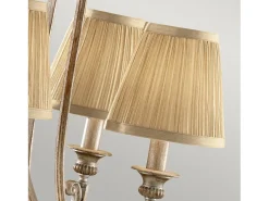 Lampadario Contemporaneo Abbey Acciaio Sabbia Argentata 5 Luci E14