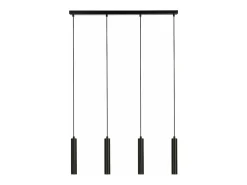 Lampadario Contemporaneo Dulwich Acciaio Nero 4 Luci E27