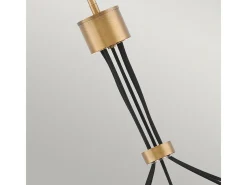 Lampadario Contemporaneo Ensemble Acciaio Bronzo Spazzolato 5 Luci E27