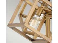 Lampadario Contemporaneo Ensemble Acciaio Bronzo Spazzolato 5 Luci E27
