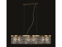 Lampadario Contemporaneo Dune Metallo Oro 6 Luci