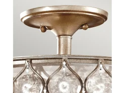Lampadario Contemporaneo Lucia Acciaio Argento Brunito Cristallo 3 Luci E27