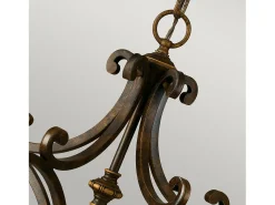 Lampadario Contemporaneo Drawing Room Acciaio Noce Vetro 5 Luci E27