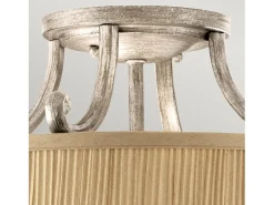 Lampadario Contemporaneo Abbey Acciaio Sabbia Argentata 3 Luci E27