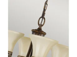 Lampadario Contemporaneo Drawing Room Acciaio Noce Vetro 4 Luci E27
