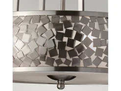 Lampadario Contemporaneo Zara Acciaio Acciaio Spazzolato Vetro 4 Luci E27