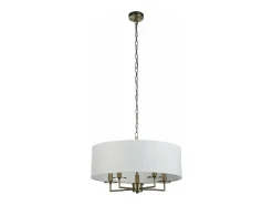 Lampadario Contemporaneo Knightsbridge Acciaio Ottone 5 Luci E14