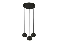 Lampadario Contemporaneo Eindhoven Acciaio Nero 3 Luci Gu10