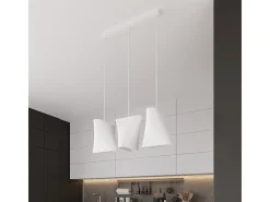 Lampadario Cupola Bianco E27 Lámpara colgante domo Blanca E27