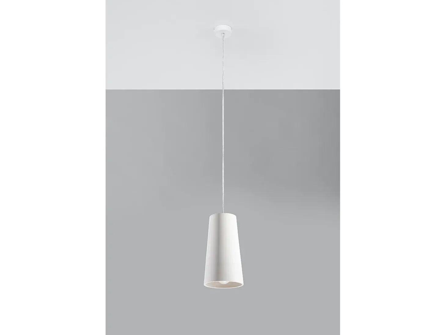 Lampadario Cupola Ceramica Bianca E27 Lámpara colgante de cerámica tipo domo Blanco E27