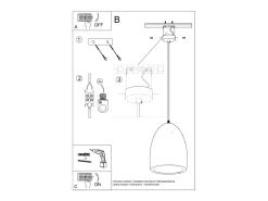 Lampadario Cupola Ceramica Bianca E27 Lámpara colgante de cerámica tipo domo Blanco E27