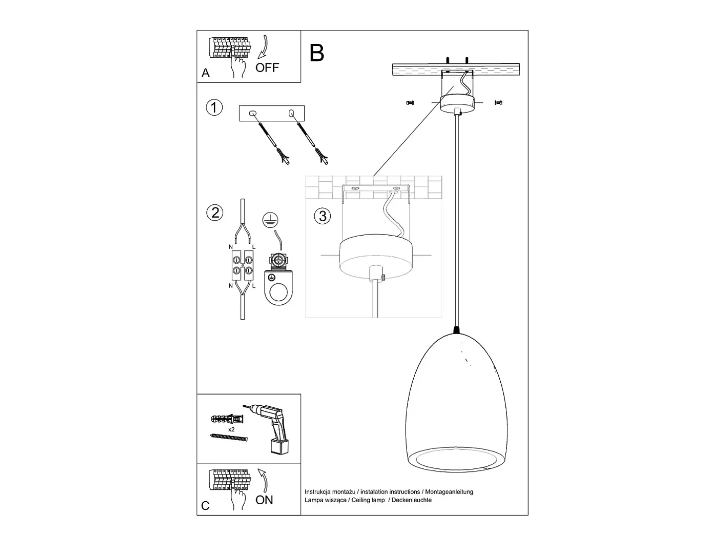 Lampadario Cupola Ceramica Bianca E27 Lámpara colgante de cerámica tipo domo Blanco E27