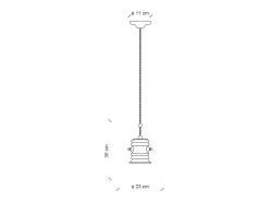 Lampadario Industrial Ferro E Ceramica Vintage Bianco 1 Luce E27 23Cm