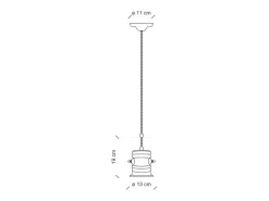 Lampadario Industrial Minimal Urban Ferro Ceramica Vintage Bordeaux 1 Luce E27