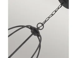 Lampadario Industrial Nordico Bradbury Acciaio Grigio Cenere 5 Luci E14