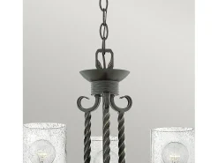 Lampadario Industrial Nordico Casa Alluminio Nero Antico Vetro 3 Luci E27