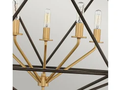 Lampadario Industrial Nordico Astrid Metallo Bronzo Opaco 5 Luci E14