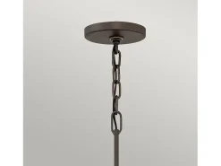 Lampadario Industrial Nordico Astrid Metallo Bronzo Opaco 5 Luci E14