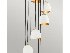 Lampadario Industrial Nordico Nula Acciaio 12 Luci E14