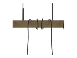 Lampadario Industrial-Nordico Fienile Acciaio Marrone 6 Luci E27