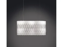 Lampadario Moderno Amanda Polilux ® Bianco E Metallo Cromo 6 Luci E27