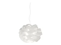 Lampadario Moderno Cloud Polilux ® Bianco E Metallo Cromo 5 Luci E27