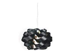 Lampadario Moderno Cloud Polilux ® Nero E Metallo Cromo 3 Luci E27