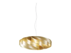 Lampadario Moderno Flat Polilux ® New Gold E Metallo Cromo 3 Luci E27