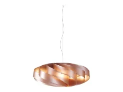Lampadario Moderno Flat Polilux ® Rame E Metallo Cromo 3 Luci E27