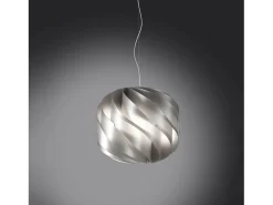 Lampadario Moderno Globe Polilux ® Argento E Metallo Cromo 2 Luci E27