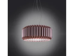 Lampadario Moderno Louise Polilux ® Pink Metal E Metallo Cromo 3 Luci E27