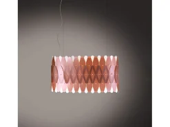 Lampadario Moderno Ovale Amanda Polilux ® Rame E Metallo Cromo 3 Luci E27